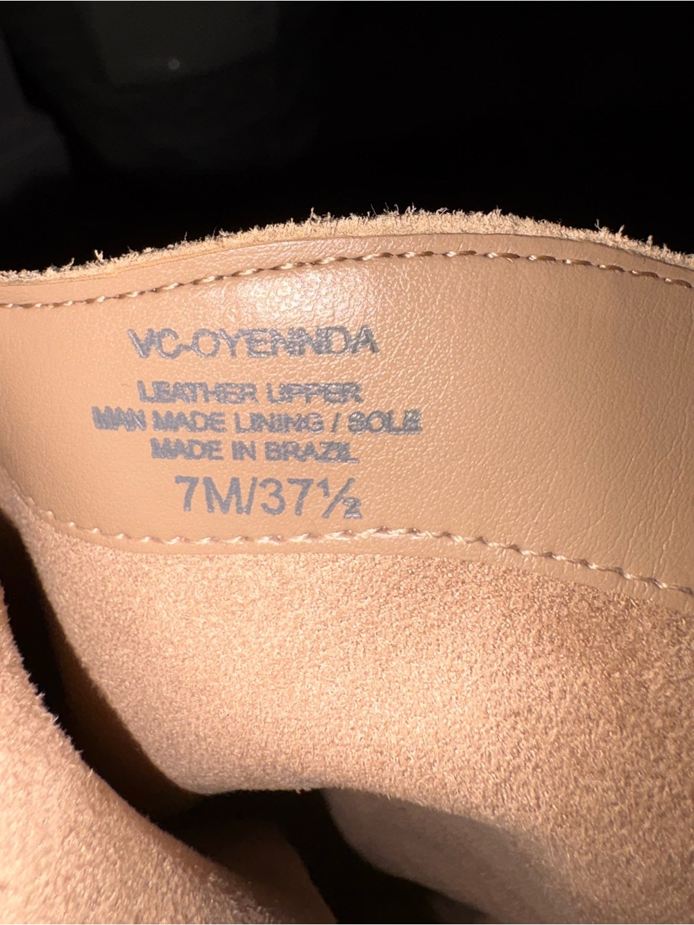 VINCE CAMUTO OYENNDA BOOT SIZE 7 WIDE CALF TORTILLA - Picture 8 of 9